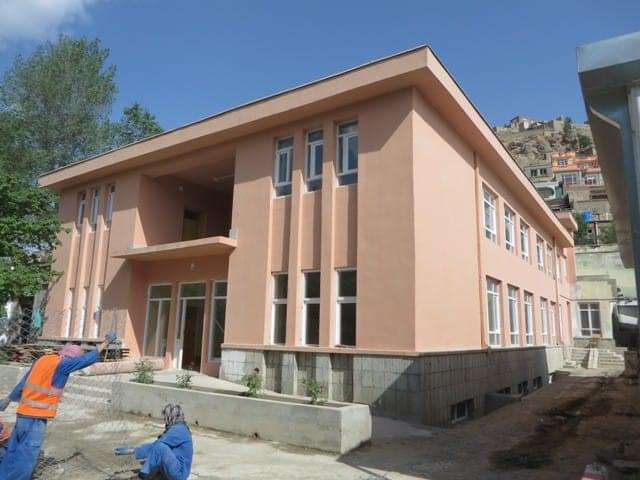 Façade de la future Maison des enfants à Kaboul