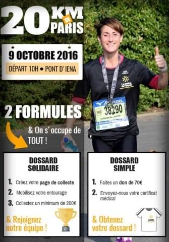 20 km de paris 2016 avec La Chaîne de l'Espoir