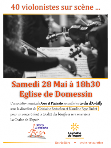 Concert de violons à Domessin