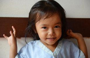 Une petite patiente au Cambodge