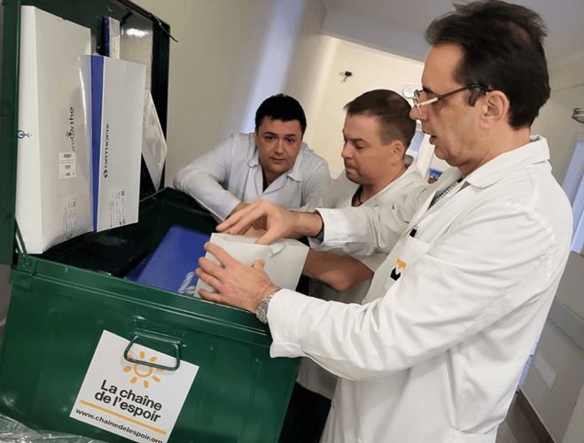 En 2024, une tonne de matériel de traumatologie a été envoyée à trois hôpitaux des régions de Zaporizhzhia et Kharkiv